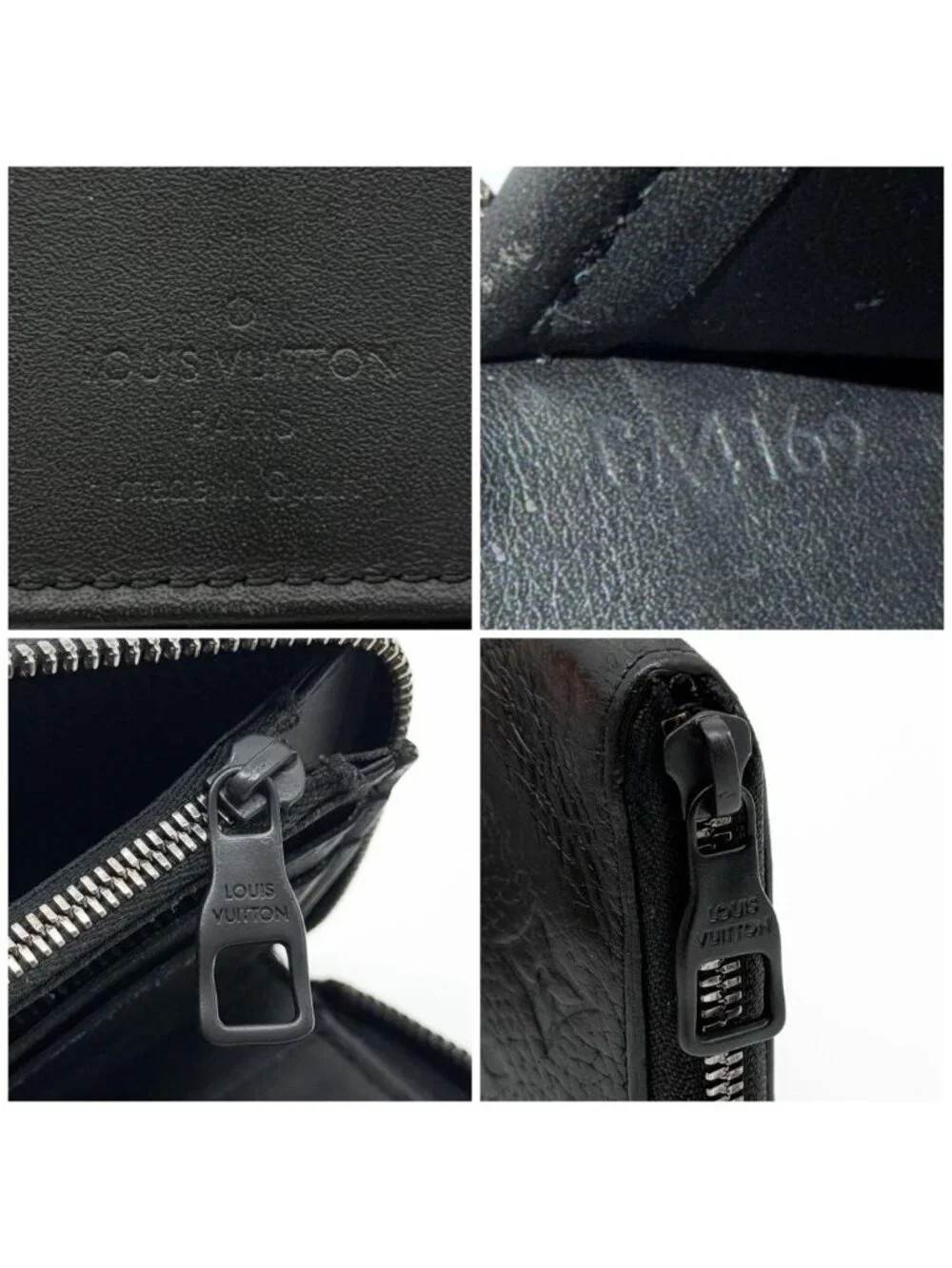 Louis Vuitton Zippy Wallet Vertical Taurillon Black Round